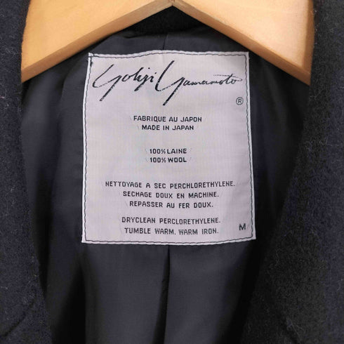 ヨウジヤマモト Yohji Yamamoto 80S 丸文字タグ ウール100 チェスターコート メンズ import:M